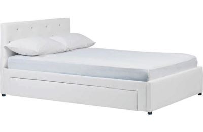 Hygena Imelda Small Double 1 Drawer Bed Frame - White.